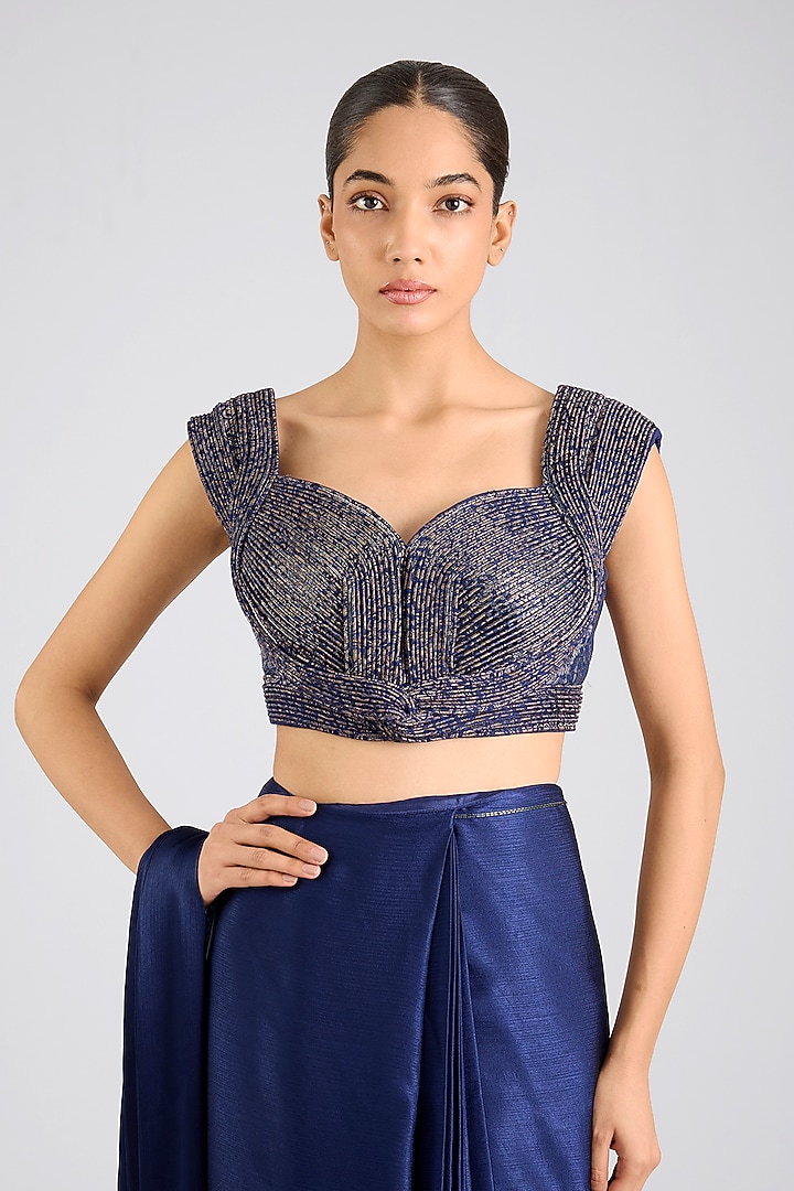 Cosmos Jersey Reception Saree Set by Amit Aggarwal at Pernia's Pop Up Shop