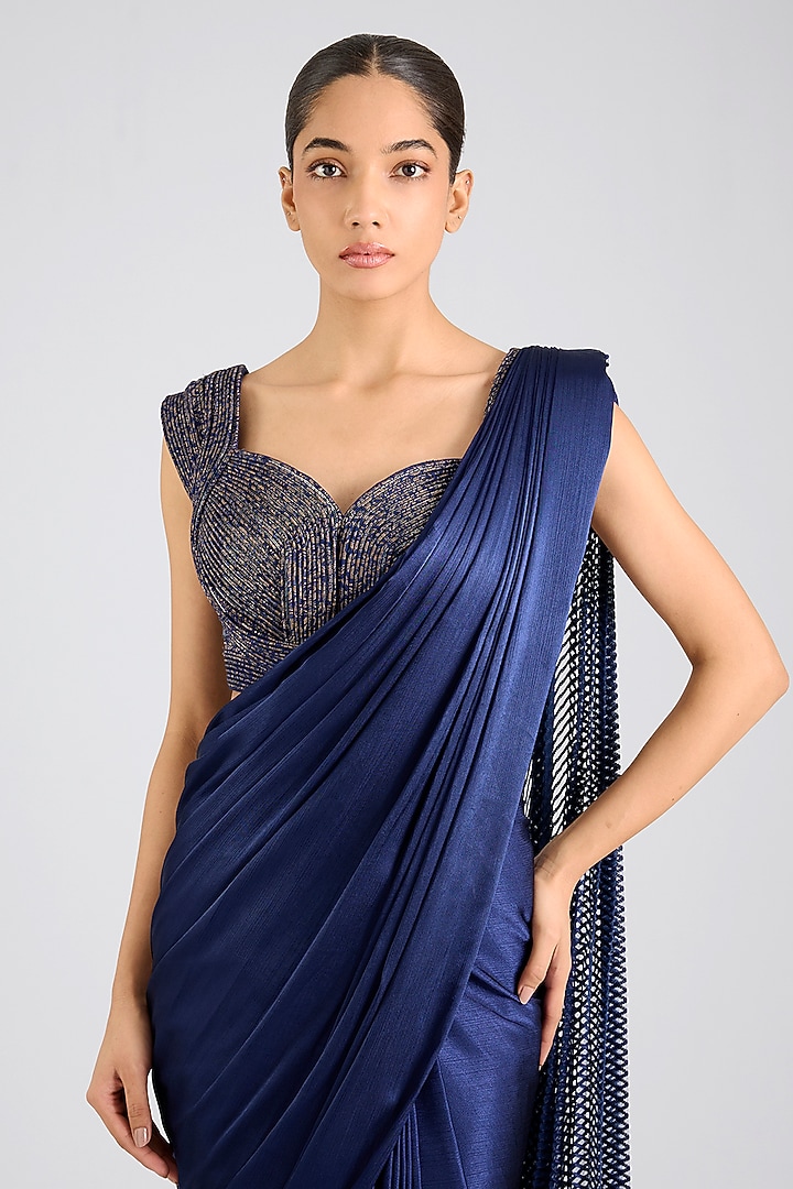 Cosmos Jersey Reception Saree Set by Amit Aggarwal at Pernia's Pop Up Shop