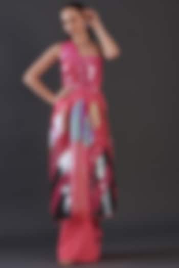 Pink Chiffon Gown by Amit Aggarwal