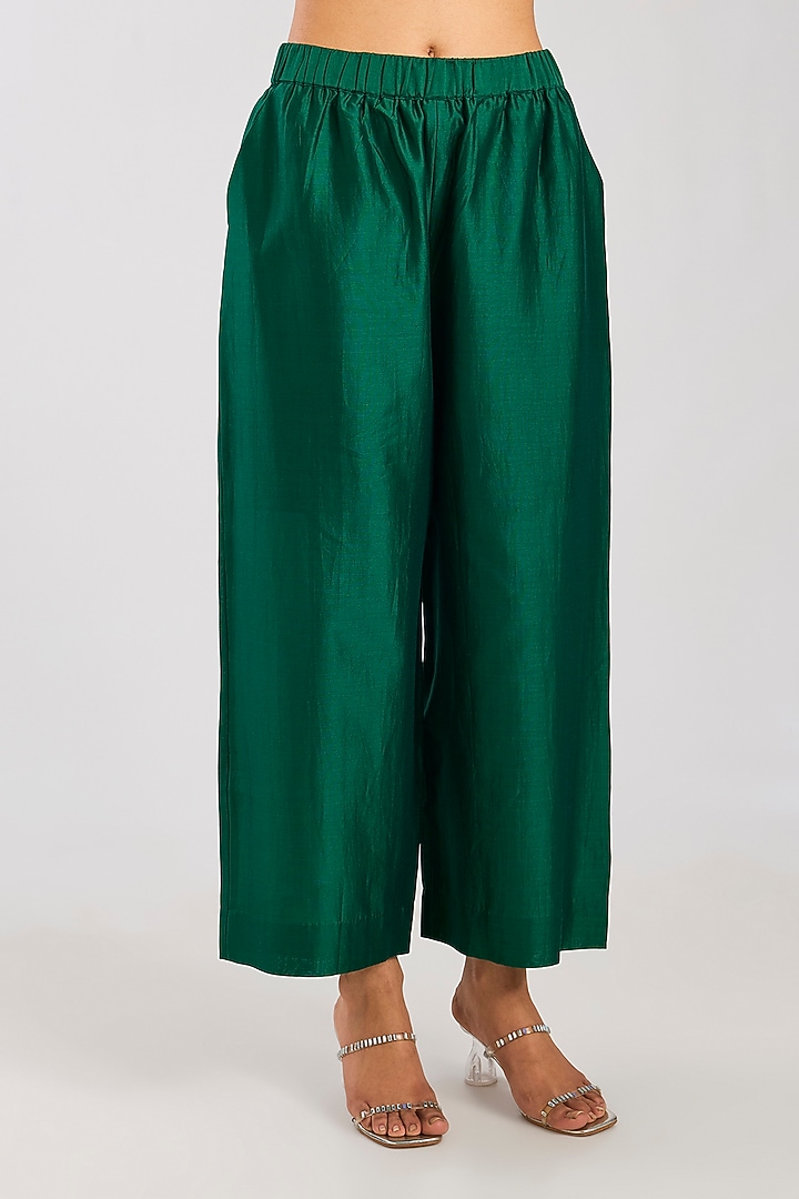 Emerald Chanderi Co-Ord Set by Amit Aggarwal at Pernia's Pop Up Shop