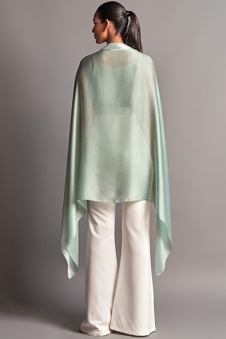 Mint Green Draped Capre by Amit Aggarwal at Pernia's Pop Up Shop