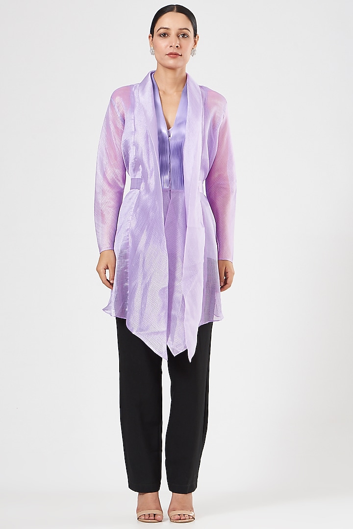 Lilac Tulle Shirt by Amit Aggarwal