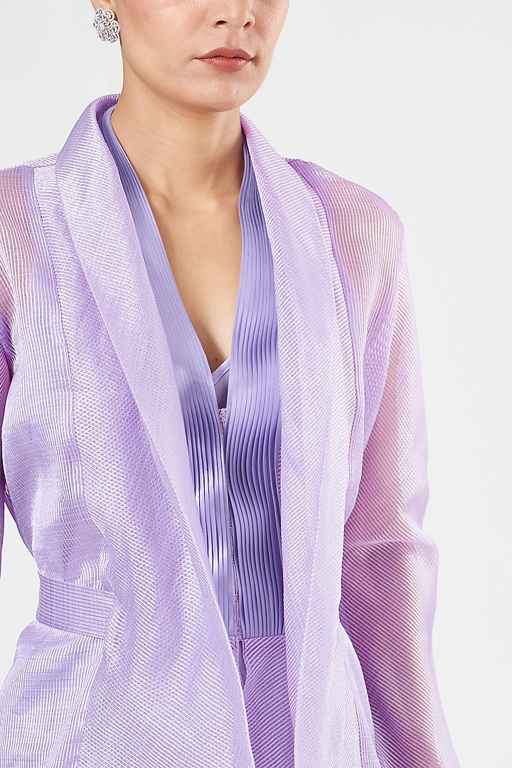 Lilac Tulle Shirt by Amit Aggarwal at Pernia's Pop Up Shop