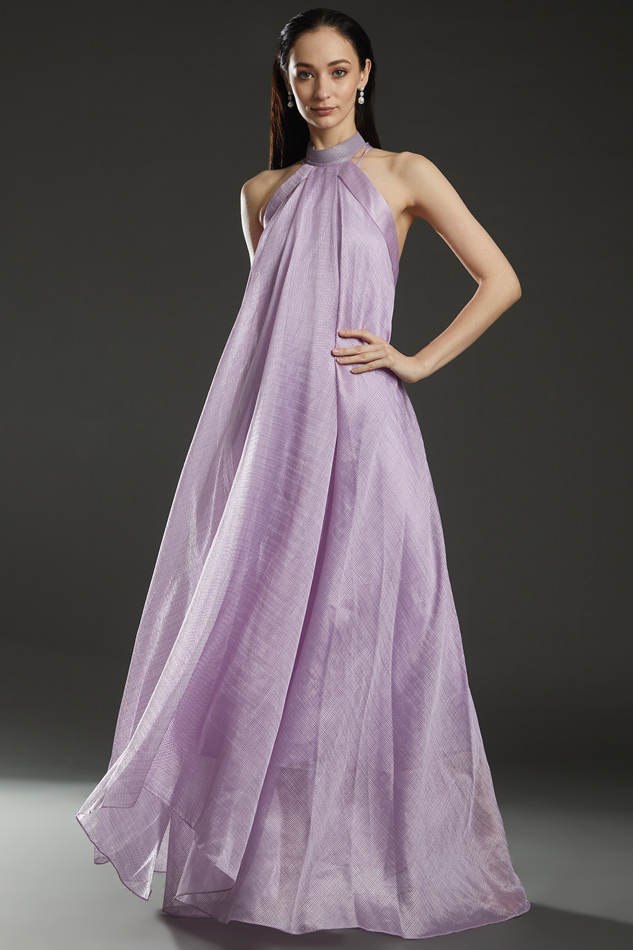 Lilac halter dress shop