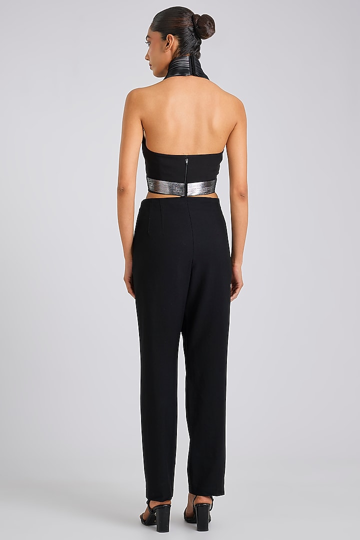 Silver Polyester Top by Amit Aggarwal at Pernia's Pop Up Shop