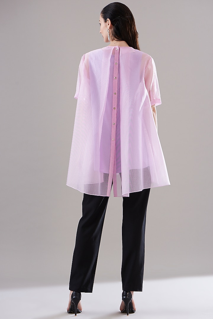Purple Organza A-Line Top by Amit Aggarwal at Pernia's Pop Up Shop