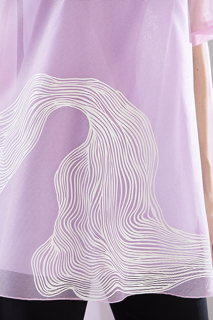 Purple Organza A-Line Top by Amit Aggarwal at Pernia's Pop Up Shop