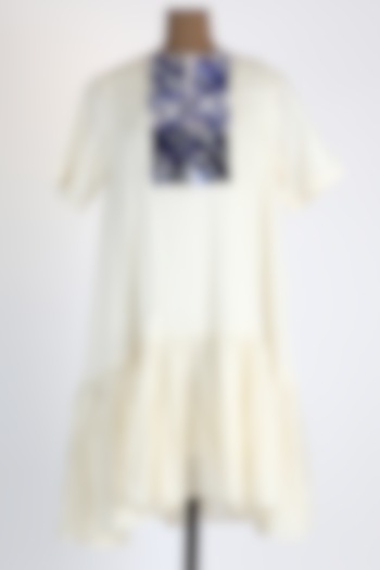White High-Low Top With Inner by Amit Aggarwal