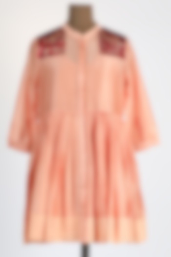 Pink Embellished Peplum Top by Amit Aggarwal at Pernia's Pop Up Shop