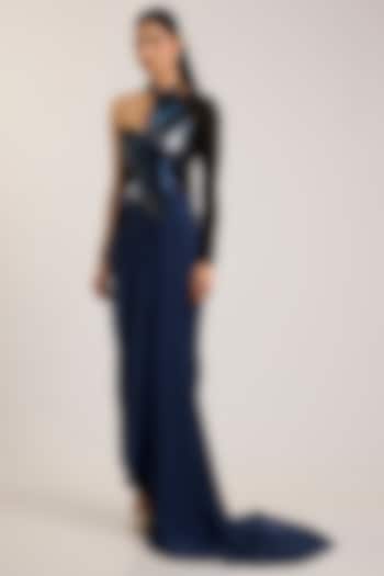 Cosmos Blue Balloon Jersey Wedding Gown by Amit Aggarwal at Pernia's Pop Up Shop