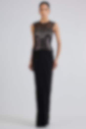 Onyx Black Tulle Wedding Gown by Amit Aggarwal at Pernia's Pop Up Shop