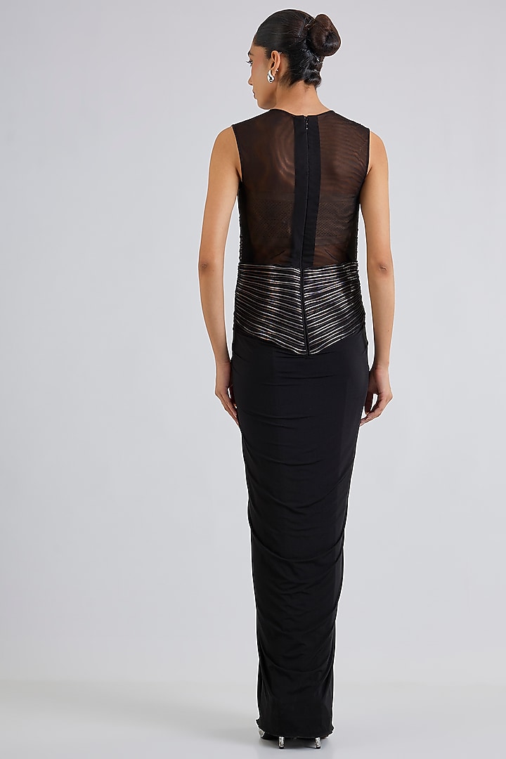 Onyx Black Tulle Wedding Gown by Amit Aggarwal at Pernia's Pop Up Shop