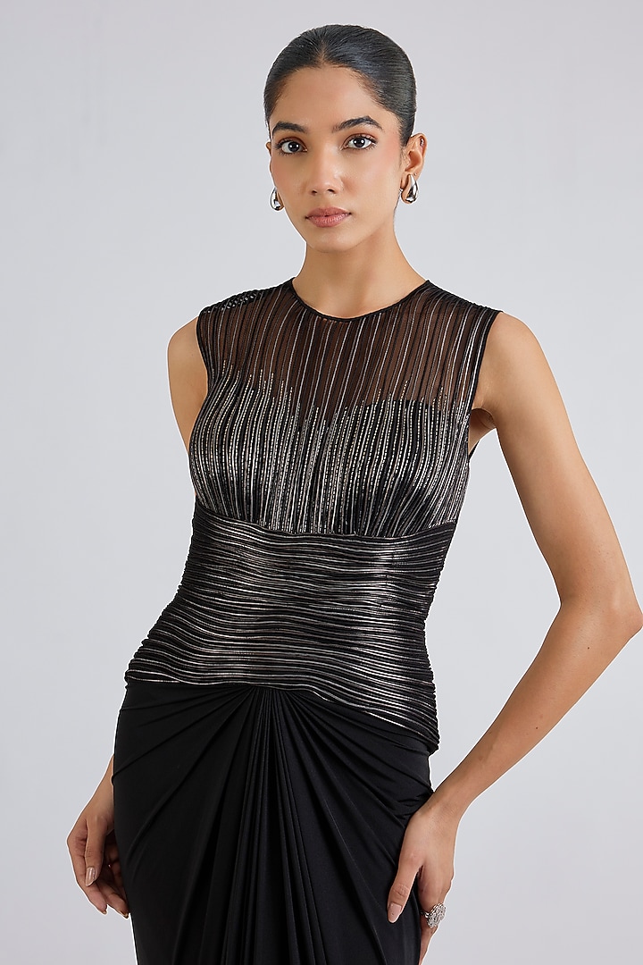 Onyx Black Tulle Wedding Gown by Amit Aggarwal at Pernia's Pop Up Shop