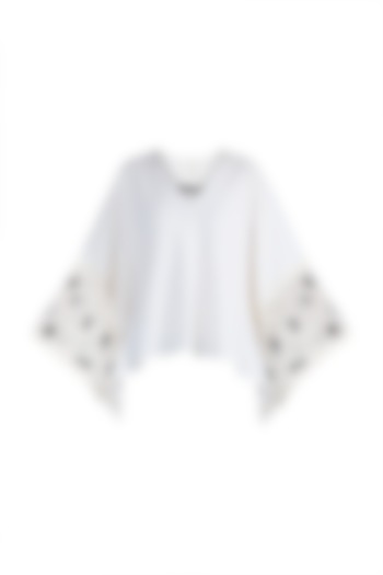 White Embroidered Top by Amit Aggarwal