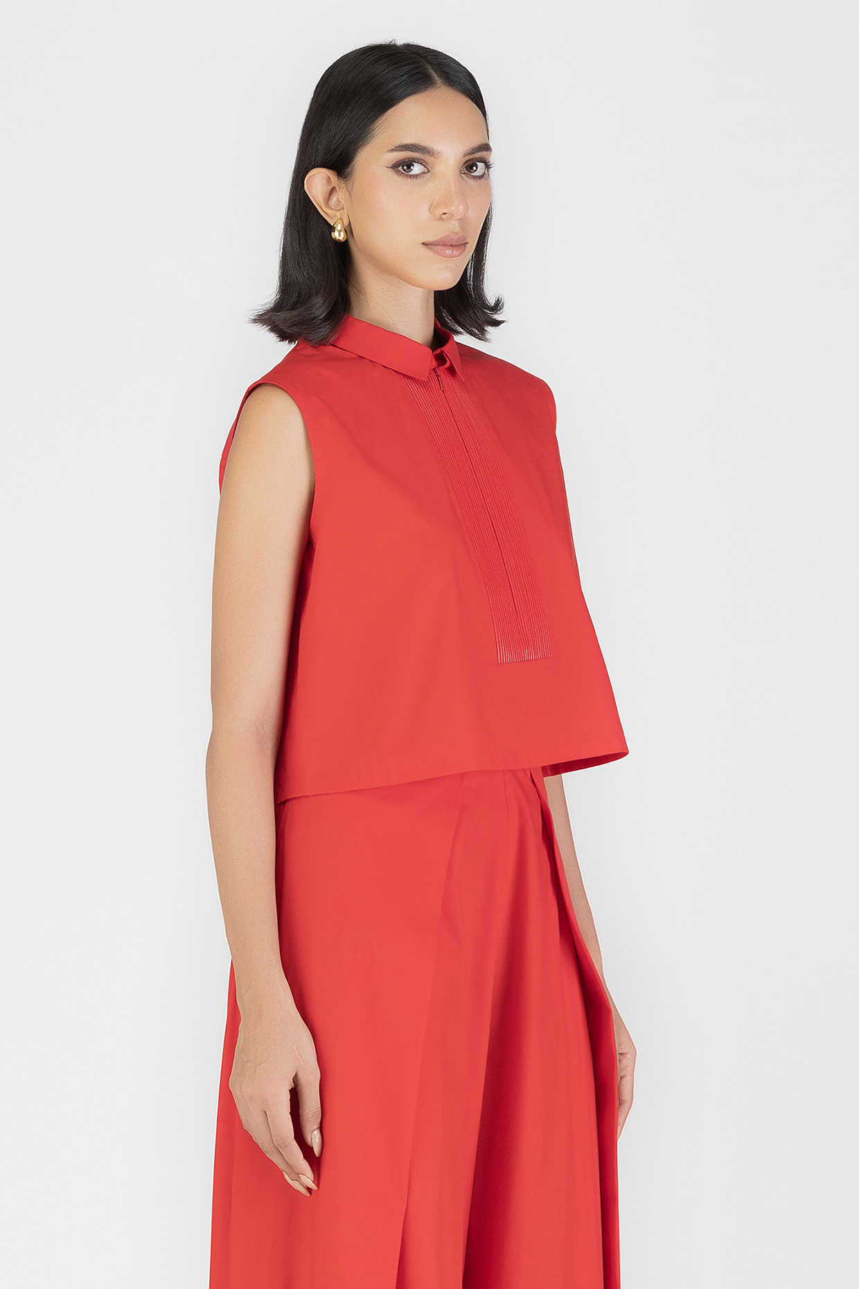 Magma Poplin Crop Shirt by Amit Aggarwal at Pernia's Pop Up Shop