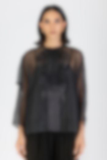 Onyx Black Poplin Shirt by Amit Aggarwal at Pernia's Pop Up Shop