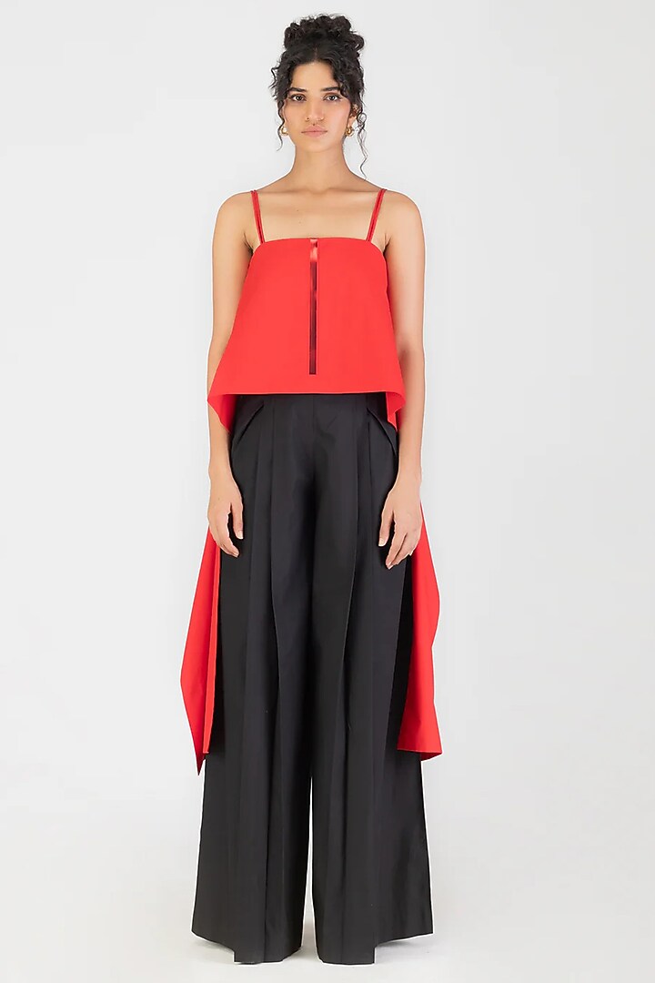 Magma-Colored Poplin Top by Amit Aggarwal at Pernia's Pop Up Shop