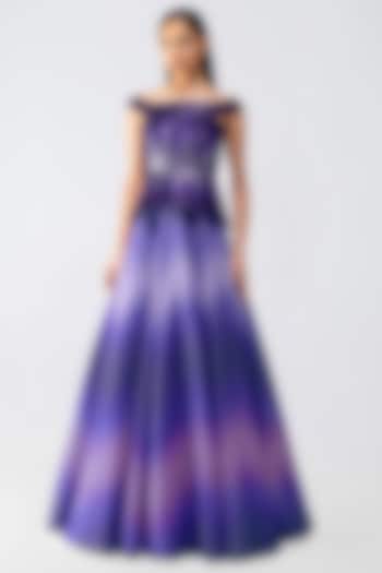 Cosmos Metallic Glitch Flared Bridal Gown by Amit Aggarwal at Pernia's Pop Up Shop