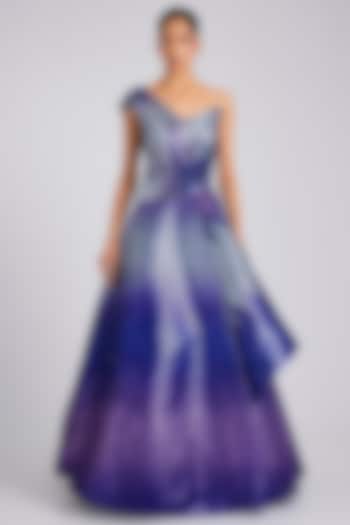 Cosmos Regina & Butterfly Net Ombre Metallic Handwoven Bridal Gown by Amit Aggarwal at Pernia's Pop Up Shop