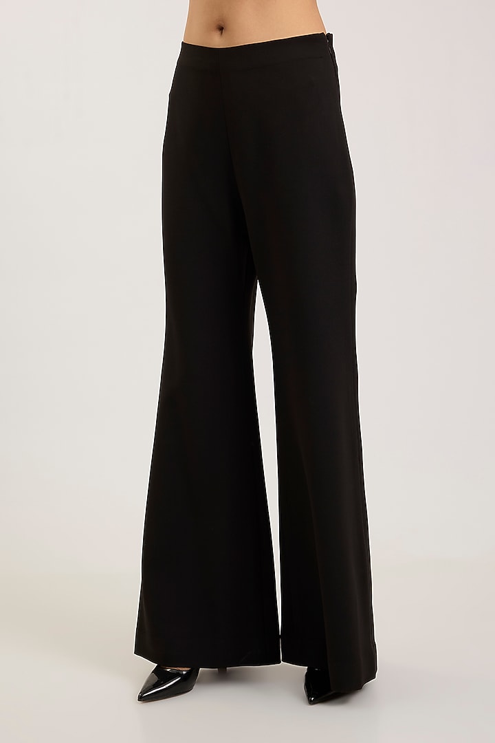 Black Chiffon Pant Set by Amit Aggarwal at Pernia's Pop Up Shop