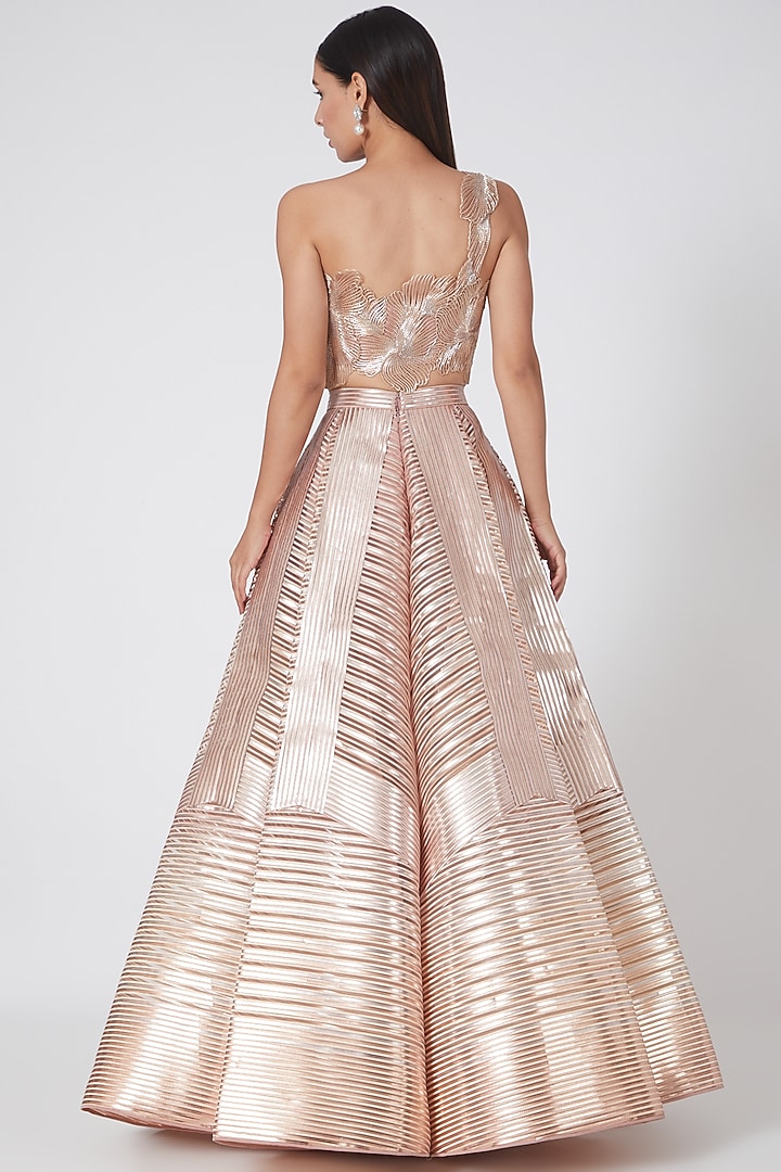 AMIT AGGARWAL Blush & Fushia Pink lahenga set main image 1