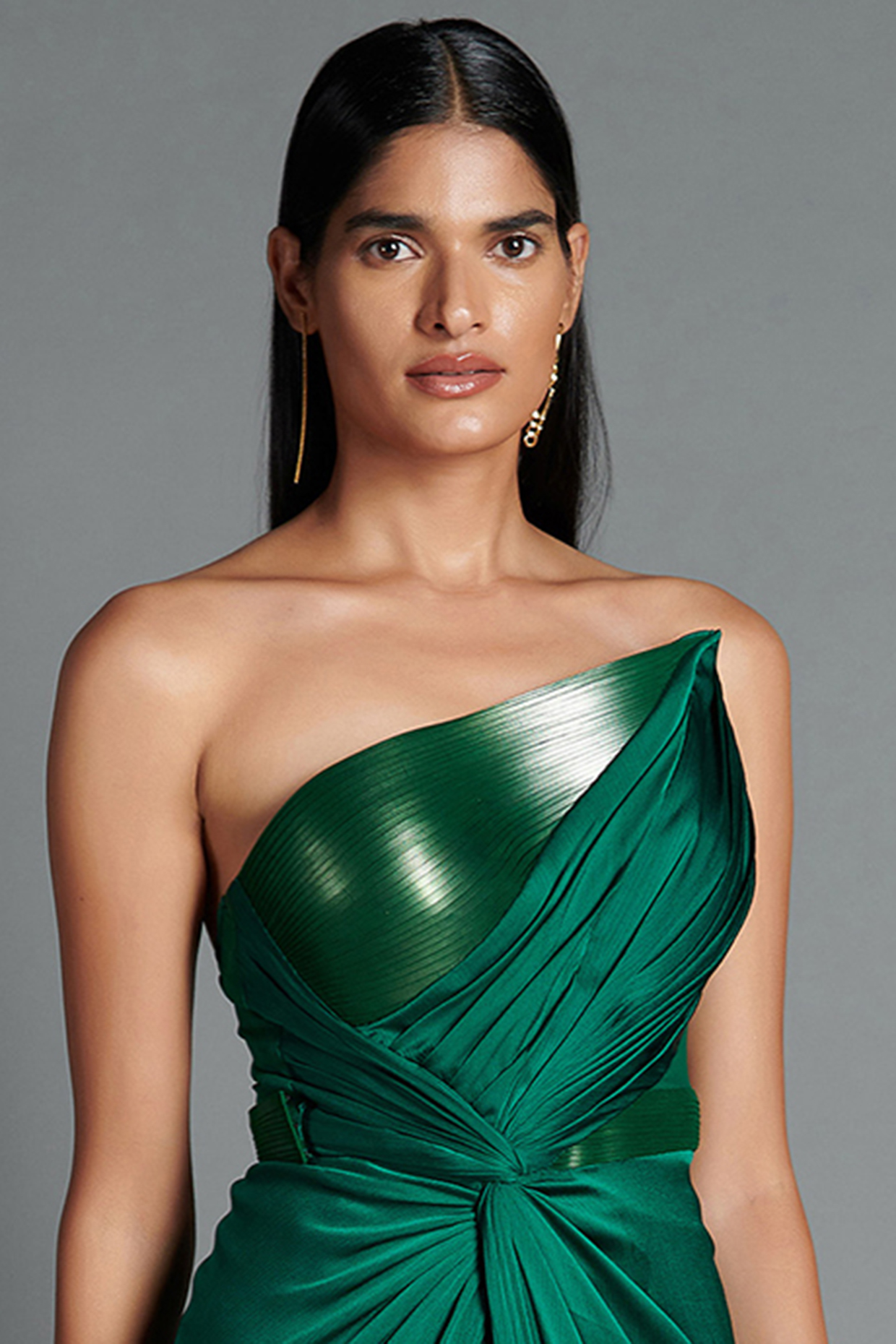 Green deals metallic dress
