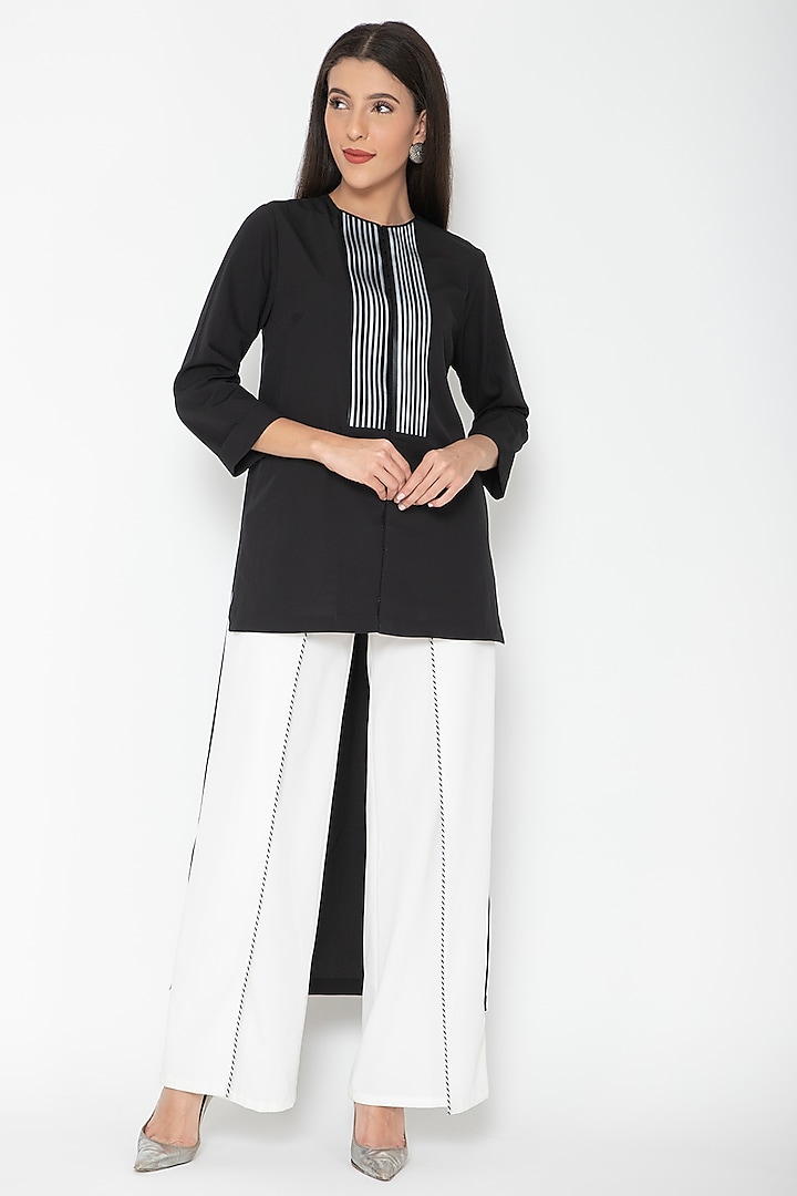 Black High-Low Tunic by Amit Aggarwal