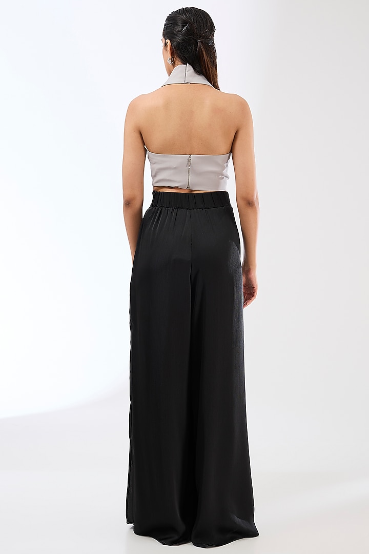Grey & Black Ombre Net Top by Amit Aggarwal at Pernia's Pop Up Shop