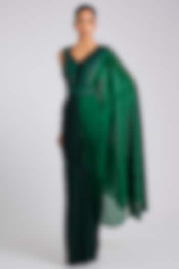 Emerald Jersey Ombre Wedding Gown by Amit Aggarwal at Pernia's Pop Up Shop