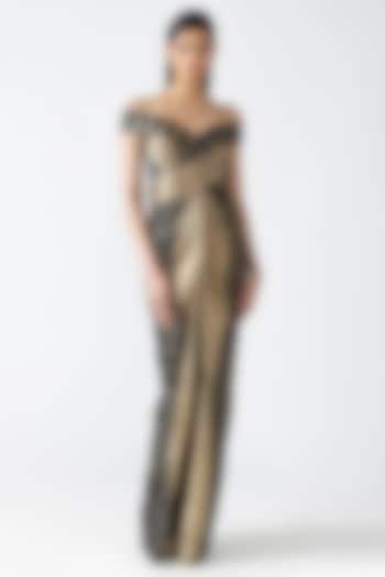 Black Banarasi Bridal Gown by Amit Aggarwal at Pernia's Pop Up Shop