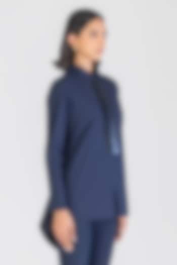 Cosmos Blue Poplin Shirt by Amit Aggarwal at Pernia's Pop Up Shop