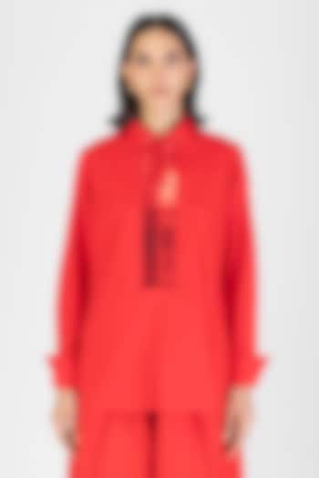 Magma Poplin Pleated Top by Amit Aggarwal at Pernia's Pop Up Shop