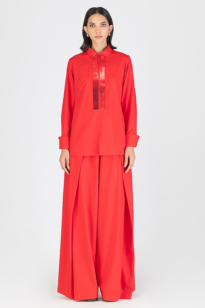 Magma Poplin Pleated Top by Amit Aggarwal at Pernia's Pop Up Shop