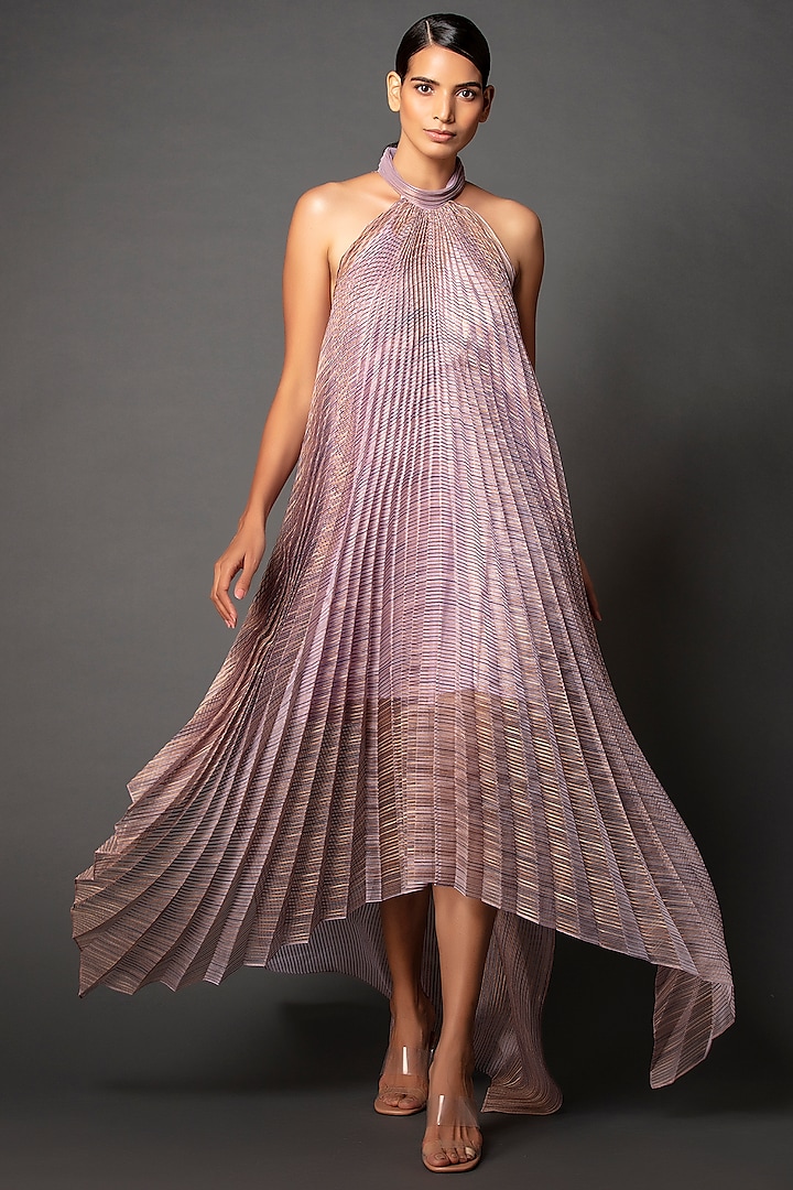 Lily Pink Halter Dress by Amit Aggarwal