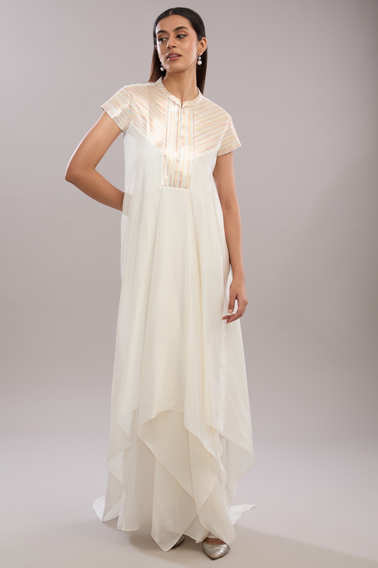 Buy White Chiffon Gown for Women Online from India s Luxury Designers 2024