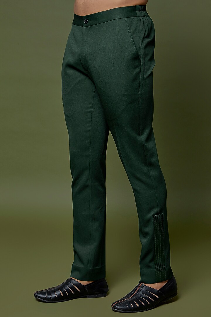 Emerald Metallic Polymer Kurta Set by Amit Aggarwal Men at Pernia's Pop Up Shop