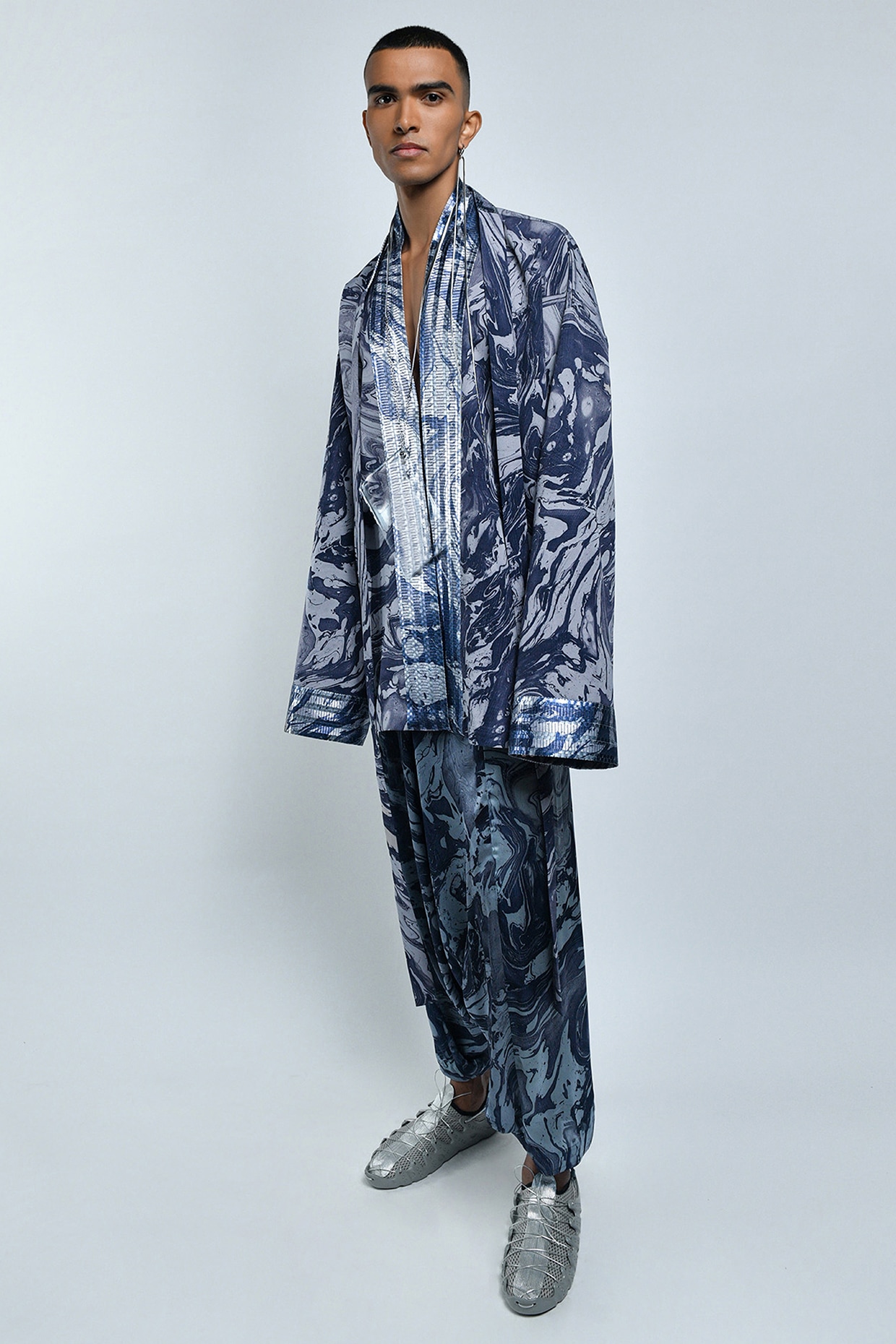 Crepe kimono jacket deals