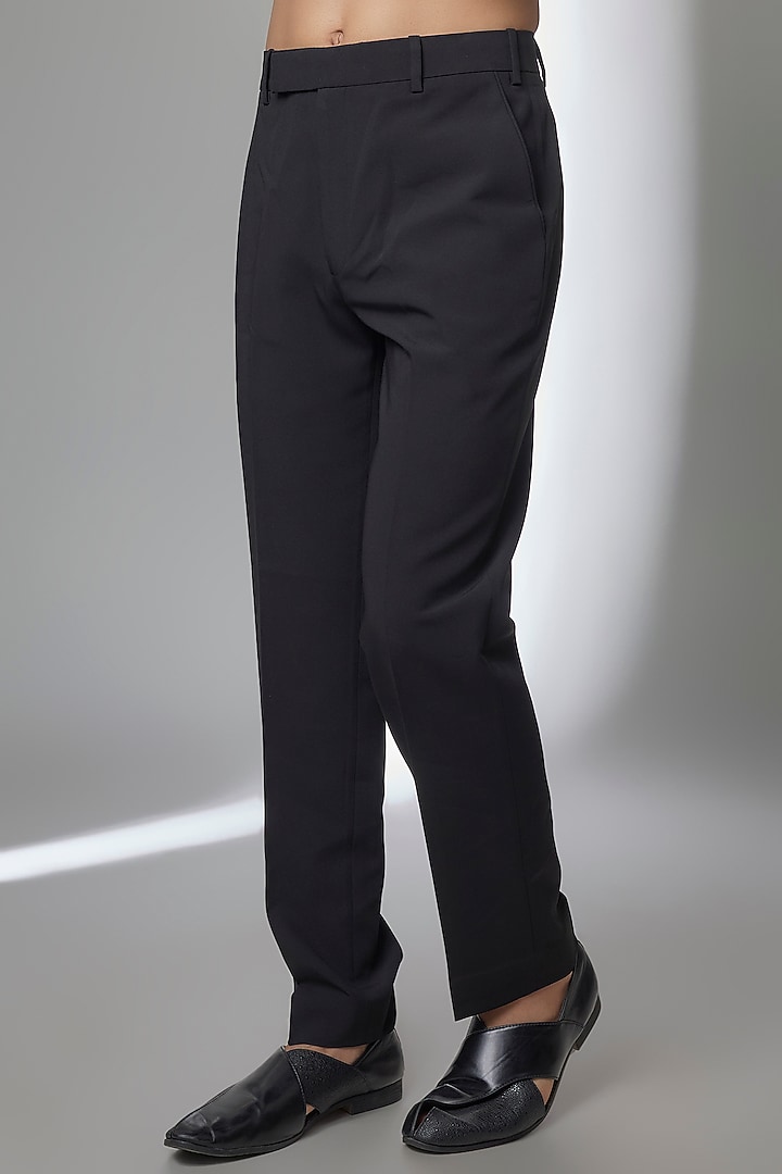 Black Suiting Groom Bandhgala Set by Amit Aggarwal Men at Pernia's Pop Up Shop