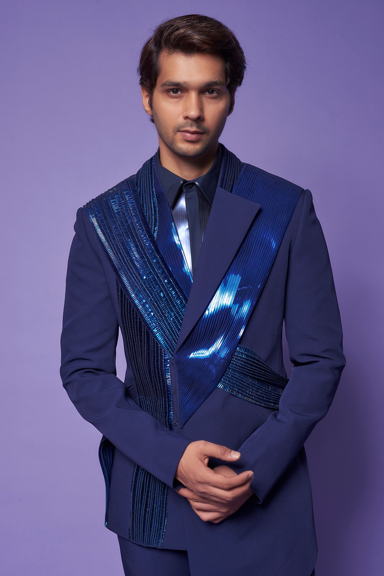 Metallic cheap blue coat
