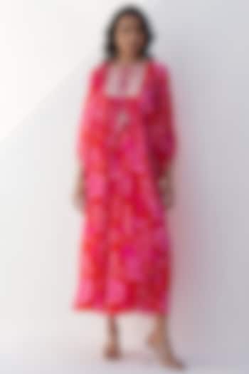 Red Crepe Tunic by Archana Shah at Pernia's Pop Up Shop