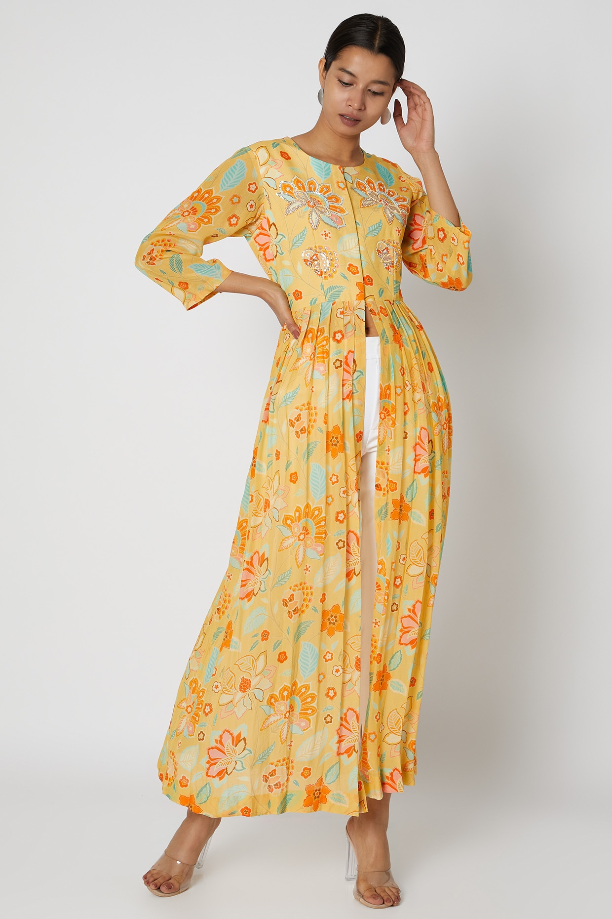 cotton maxi dress with sleeves uk