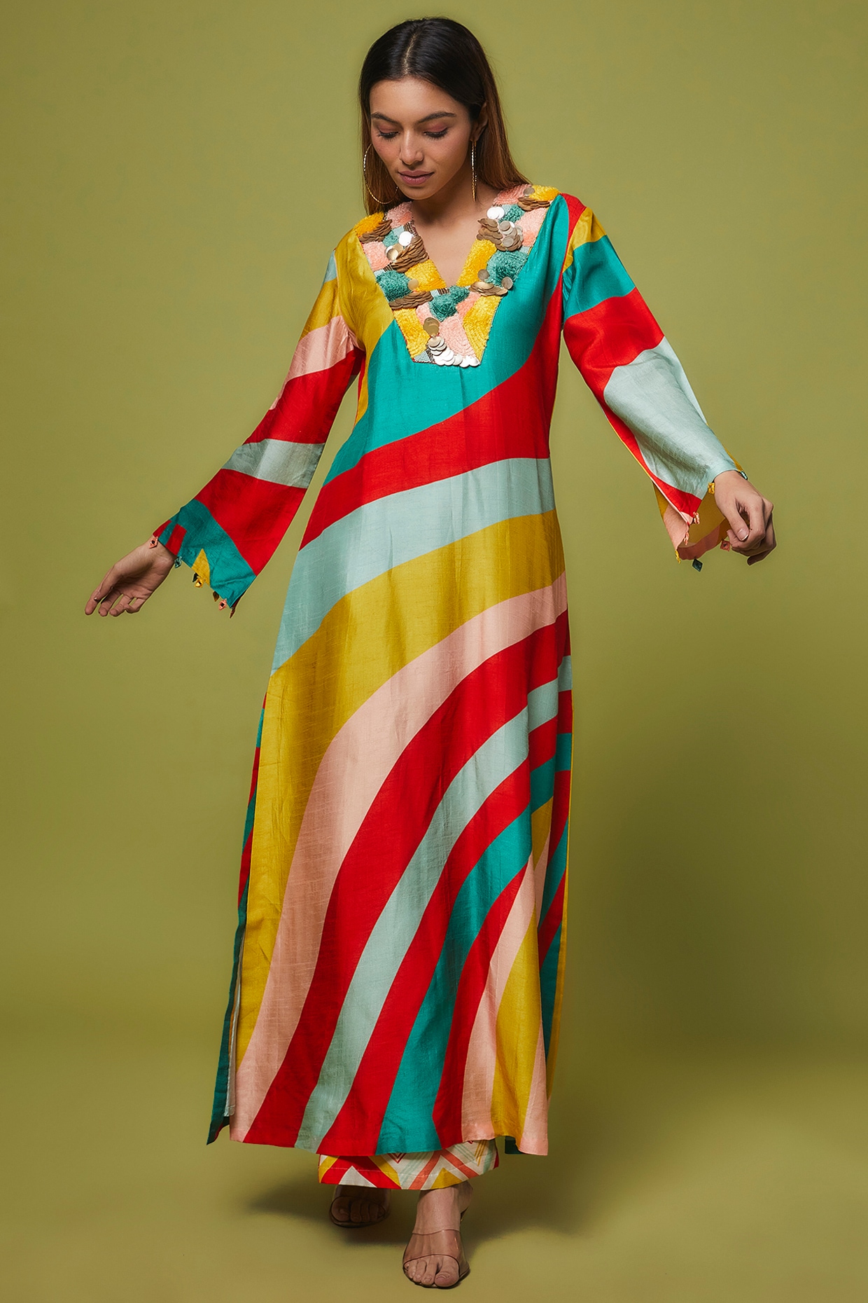 Silk patterned 2025 dress