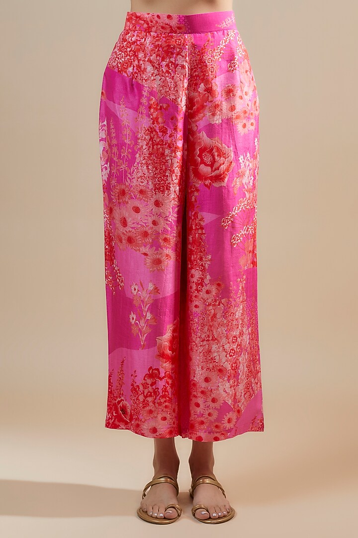 Pink Bemberg Crepe Sequins Embroidered Co-Ord Set by Archana Shah at Pernia's Pop Up Shop