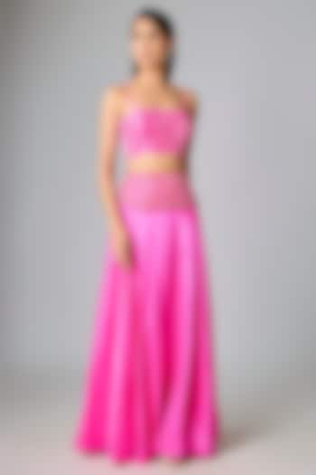 Pink Silk Skirt Set by Archana Shah at Pernia's Pop Up Shop