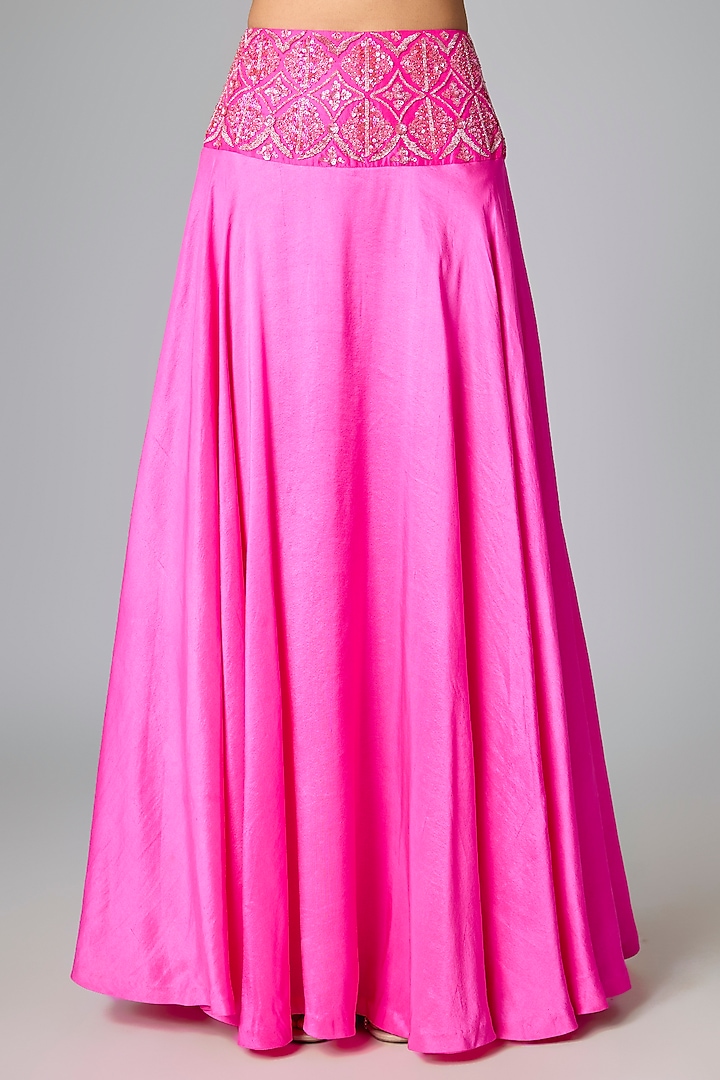 Pink Silk Skirt Set by Archana Shah at Pernia's Pop Up Shop
