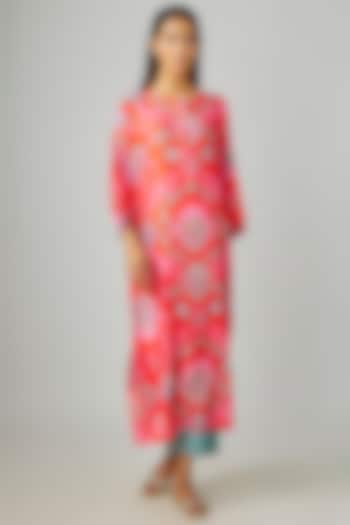 Orange Silk Co-Ord Set by Archana Shah at Pernia's Pop Up Shop