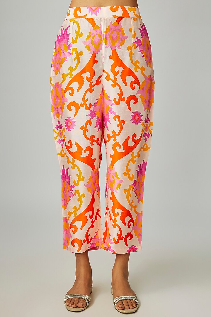 Cream Silk Co-Ord Set by Archana Shah at Pernia's Pop Up Shop