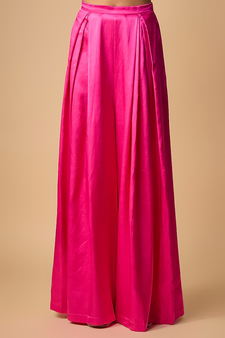 Pink Silk Zari Embroidered Co-Ord Set by Archana Shah at Pernia's Pop Up Shop