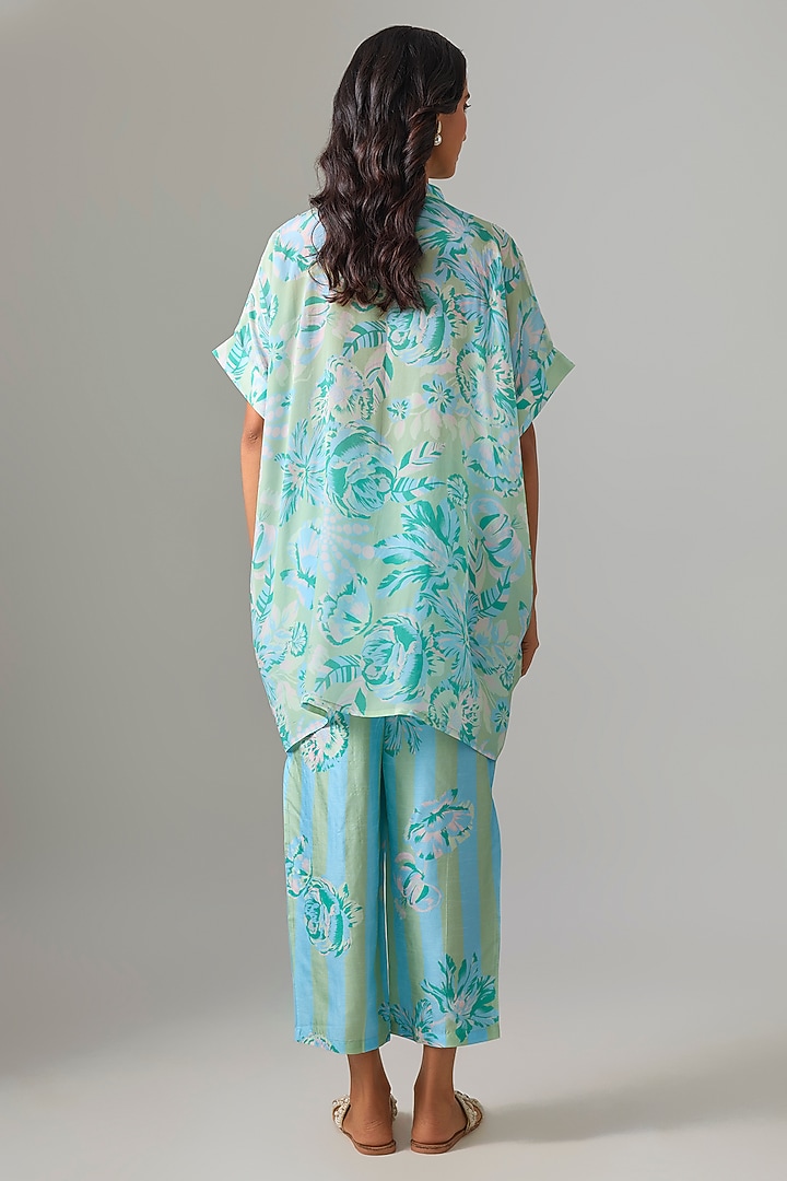 Mint Crepe Silk Printed Co-Ord Set by Archana Shah at Pernia's Pop Up Shop