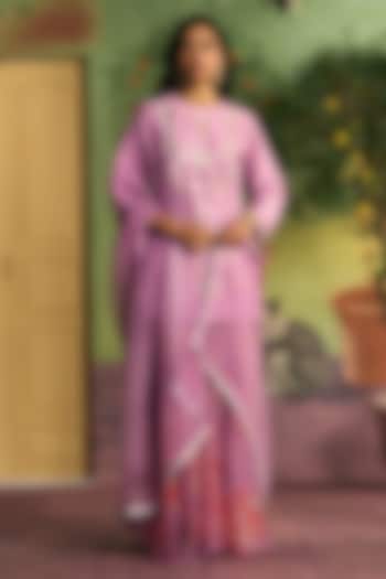 Lavender Silk Wedding Sharara Set by Archana Shah at Pernia's Pop Up Shop
